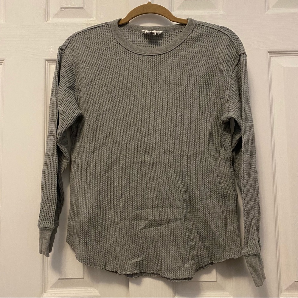 Gray waffle tee